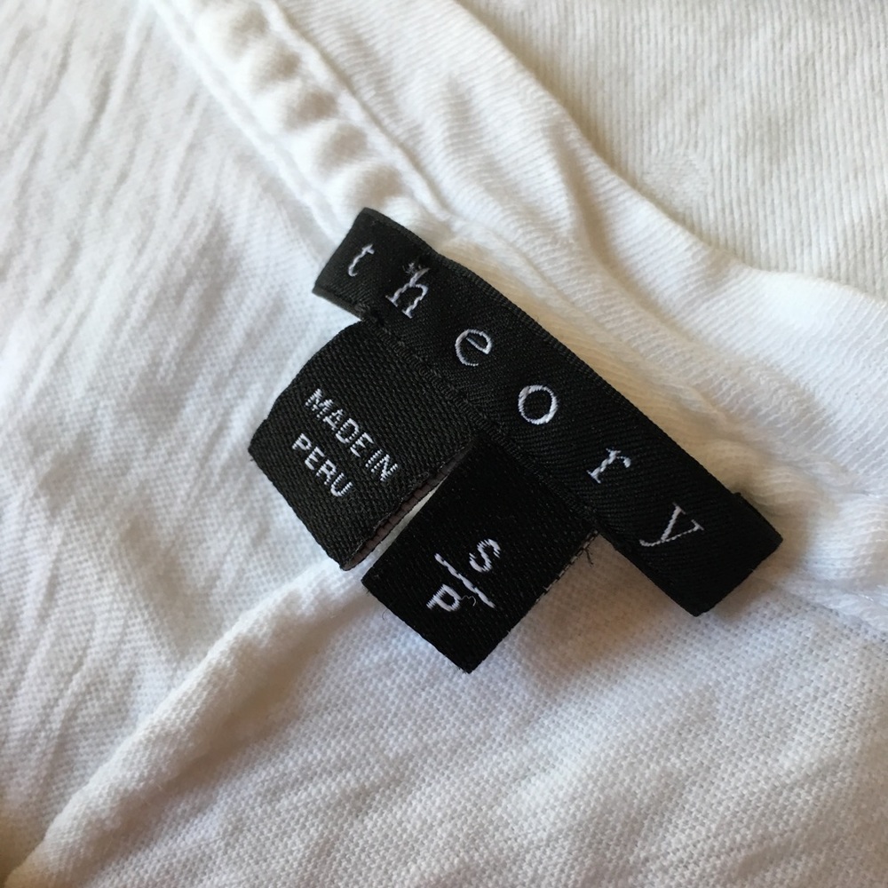 {Theory} Crisp 100% Peruvian Cotton Drape Tank Top - Picture 3 of 8